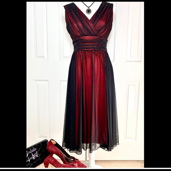 red and black elegant dresses